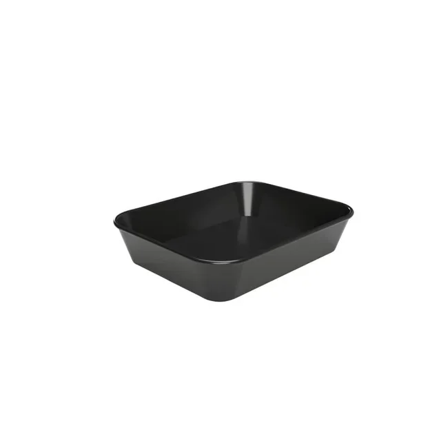 Melamine Serving Tray Black - 150 x 190 x 40 mm - Set of 5