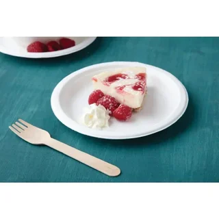 Umweltfreundliche Teller aus Zuckerrohrbagasse Ø18 cm - 50 Stück