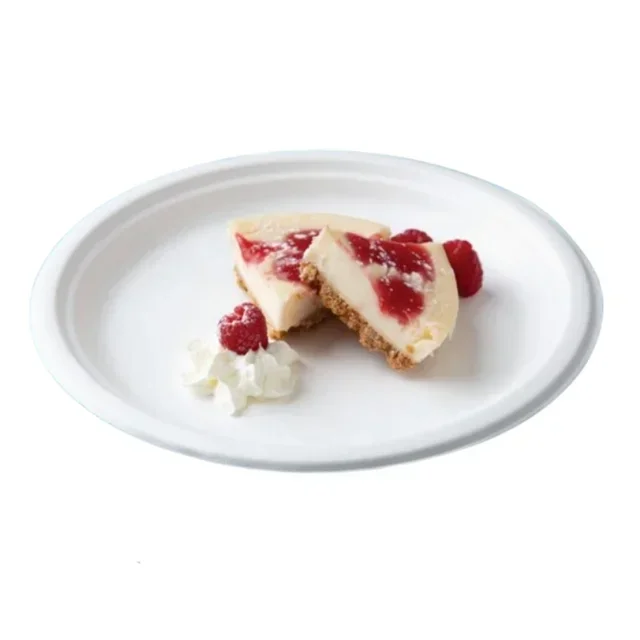 Piatti Rotondi Ecologici in Bagassa di Canna da Zucchero - Diametro 26 cm - Confezione da 50 Unità