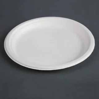 Eco-Friendly Disposable Plates 26 cm - Pack of 50 Biodegradable Bagasse
