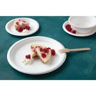 Eco-Friendly Disposable Plates 26 cm - Pack of 50 Biodegradable Bagasse