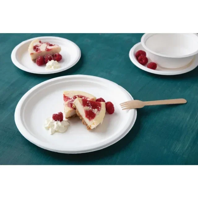 Eco-Friendly Disposable Plates 26 cm - Pack of 50 Biodegradable Bagasse