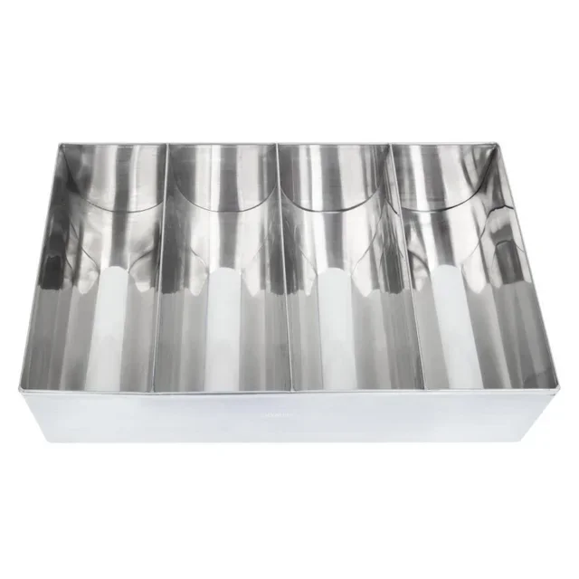 Contenitore Portaposate in Acciaio Inox - 4 Scomparti Separati