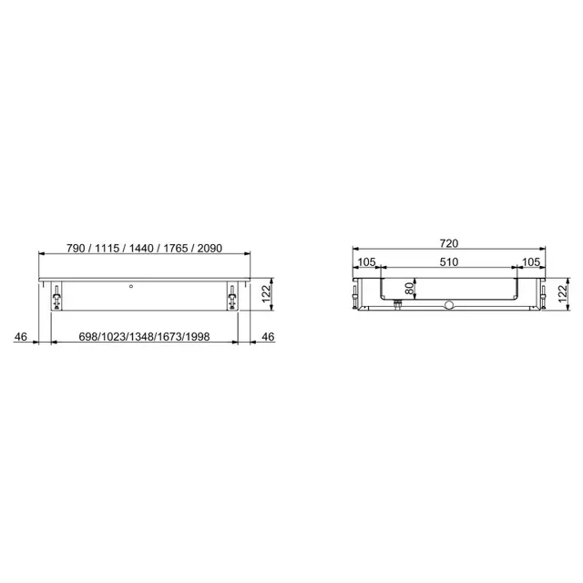 Built-in Crushed Ice Bin Gastronorm 4/1