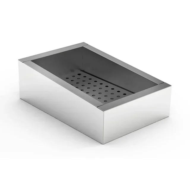 Slanted Crushed Ice Container GN 1/1 with Side Drain Tap