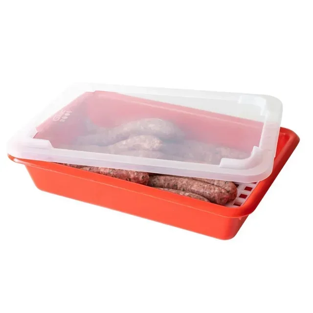 Gastronorm Container 3 Liters with Lid and Rack - HACCP Compliant - Red