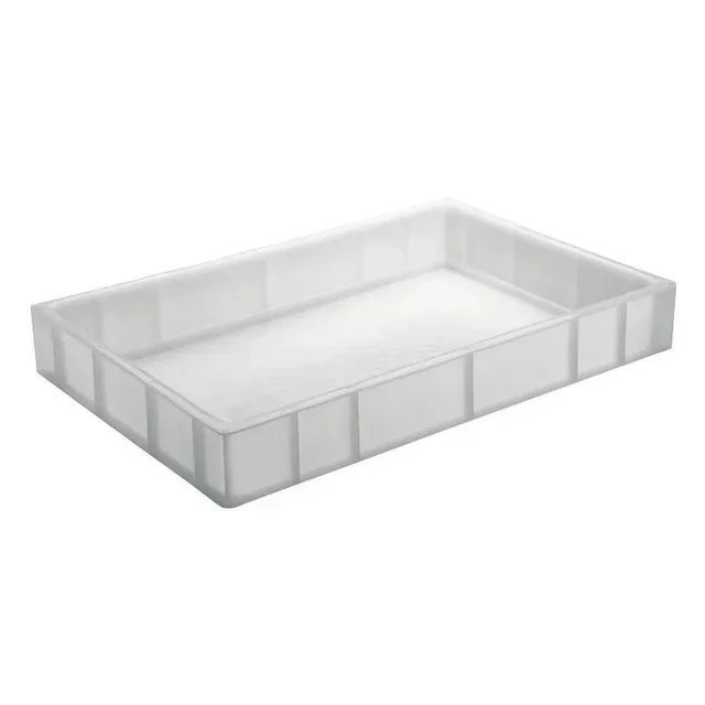 HD Polyethylene Pizza Dough Fermentation Tray - 600 x 400 mm - White