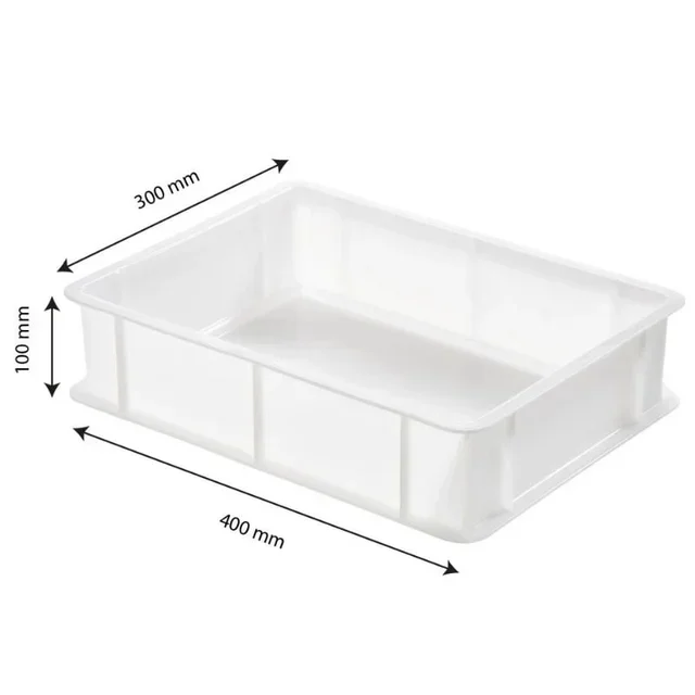 Halbformat Teigbox 9 Liter Weiß - 400 x 300 mm