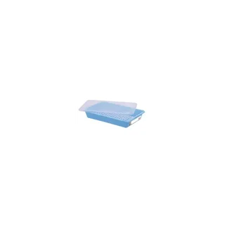 HACCP Food Container 5 Litres with Lid and Drainage Grid - Blue Polypropylene