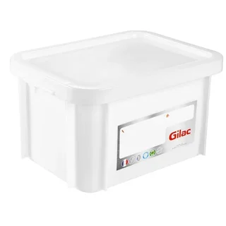 Contenitore Alimentare Rettangolare 15 Litri con Coperchio Bianco Conforme HACCP