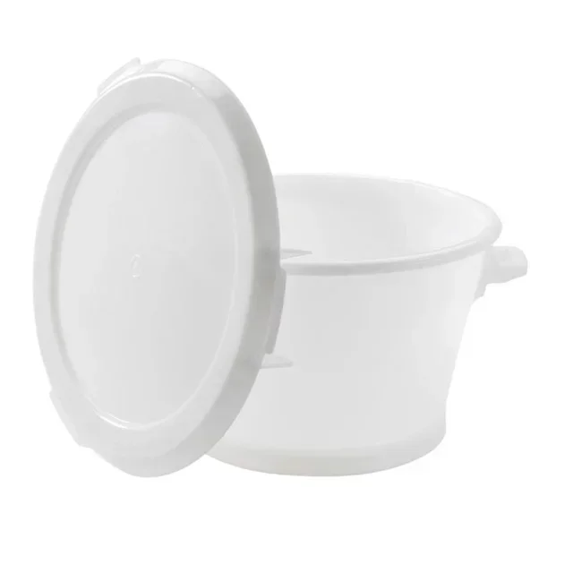 Round Bucket with Reinforced Bottom 50 Liters - White