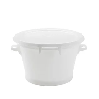 Bac Circulaire Robuste 50L Blanc - Fond Épaissi