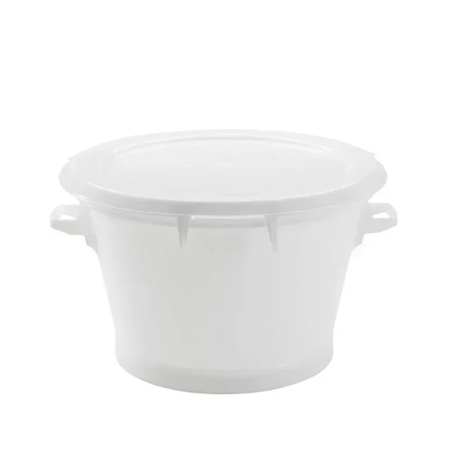 Round Bucket with Reinforced Bottom 50 Liters - White
