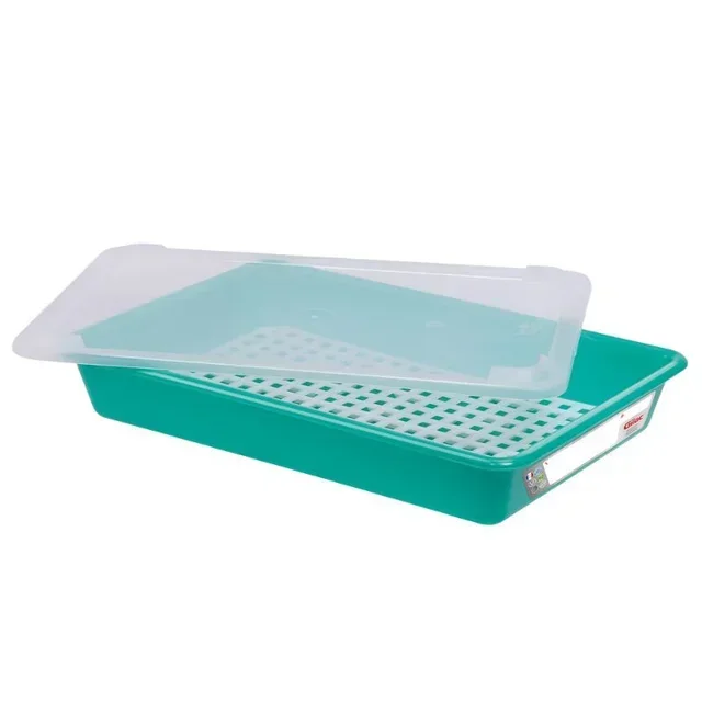 HACCP Food Container 8 Litres with Lid and Draining Rack - Green