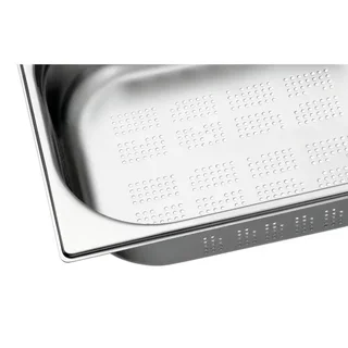 GN-Behälter 1/2 Gelocht Edelstahl - Tiefe 10 cm - Fassungsvermögen 6,5 Liter