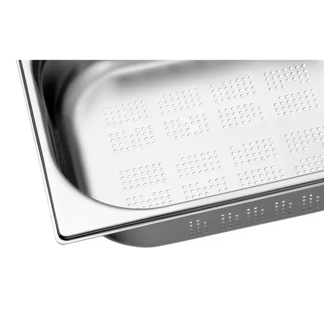 GN-Behälter 1/2 Gelocht Edelstahl - Tiefe 10 cm - Fassungsvermögen 6,5 Liter