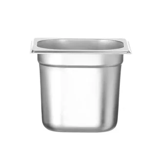 Bac Gastronorme 1/6 Inox - Hauteur 150 mm - Contenance 2,4 Litres