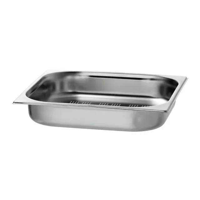 Bac Gastronorme 2/3 Perforé Inox - Hauteur 65 mm - Capacité 5,5 Litres
