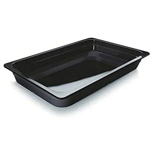 Bac Gastronorme GN 1/1 Noir Mélamine - Profondeur 10 cm - 13,3 Litres