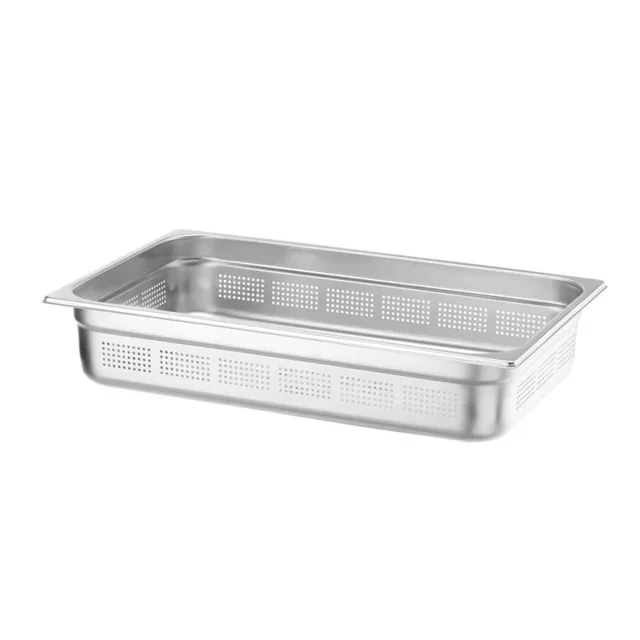 Bac Gastronorme GN 1/1 Perforé Inox Profi Line - 14 Litres - Hauteur 10 cm