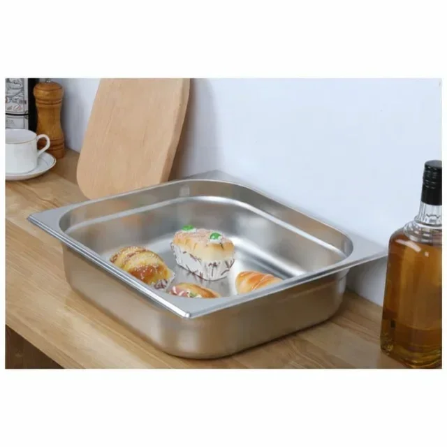 Bac Gastronorme GN 1/2 Inox - Hauteur 10 cm - Capacité 6,5 Litres