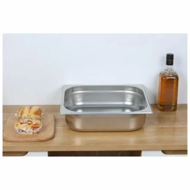 Gastronorm GN 1/2 Container Stainless Steel - Depth 10 cm - Capacity 6.5 Litres