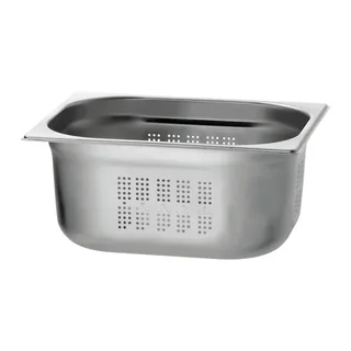 Gastronorm GN 1/2 Perforated Stainless Steel Container - Height 150 mm - Capacity 9.5 L