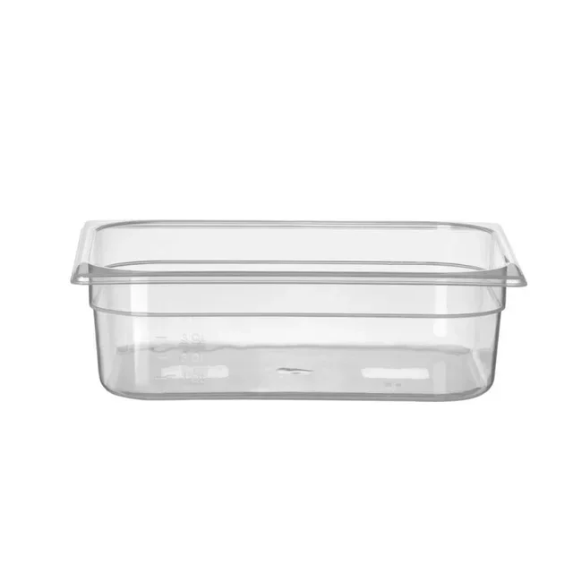 Bac Gastronorme GN 1/2 Polypropylène Gradué - 10 cm Profondeur - 6,5 Litres