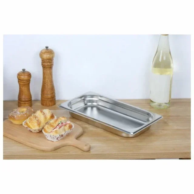 Bac Gastronorme GN 1/4 Inox 40 mm - Capacité 1,6 L