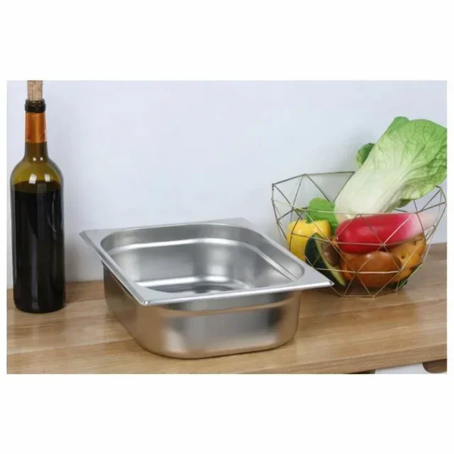 GN 2/3 Gastronorm Behälter Edelstahl - Höhe 100 mm - Fassungsvermögen 9 Liter