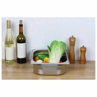 GN 2/3 Gastronorm Behälter Edelstahl - Höhe 100 mm - Fassungsvermögen 9 Liter