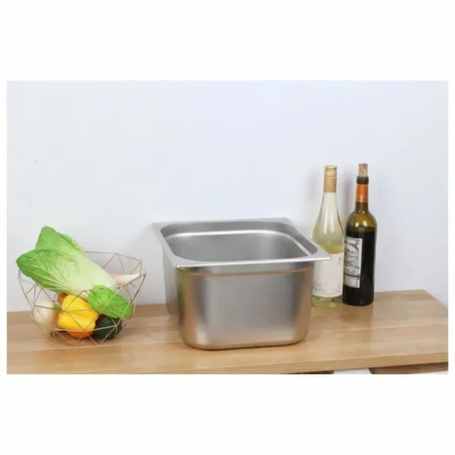 Bac Gastronorme GN 2/3 Inox - Hauteur 20 cm - Capacité 18 Litres