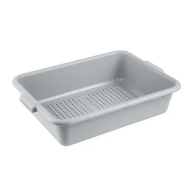 Perforated Polypropylene Food Container - Grey Color