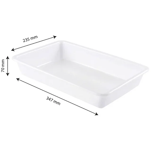 Flat Storage Container 3 Litres White