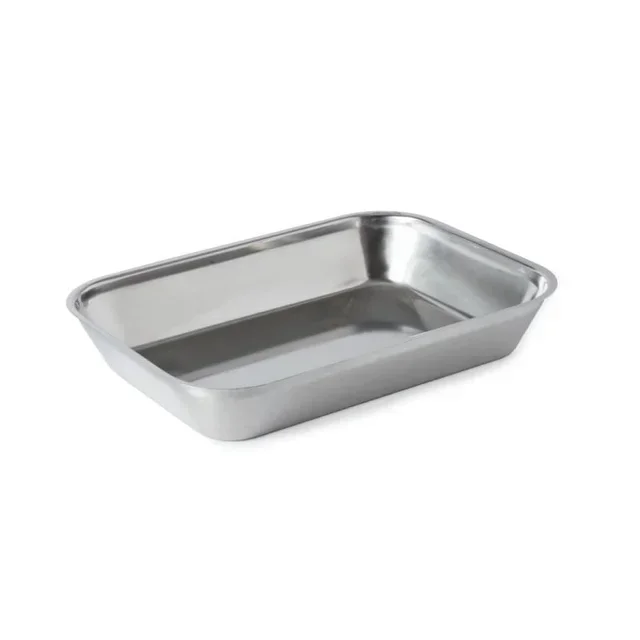 Stainless Steel Food Pan 320x230x55mm - Rectangular Container for Meat and Food Preparation