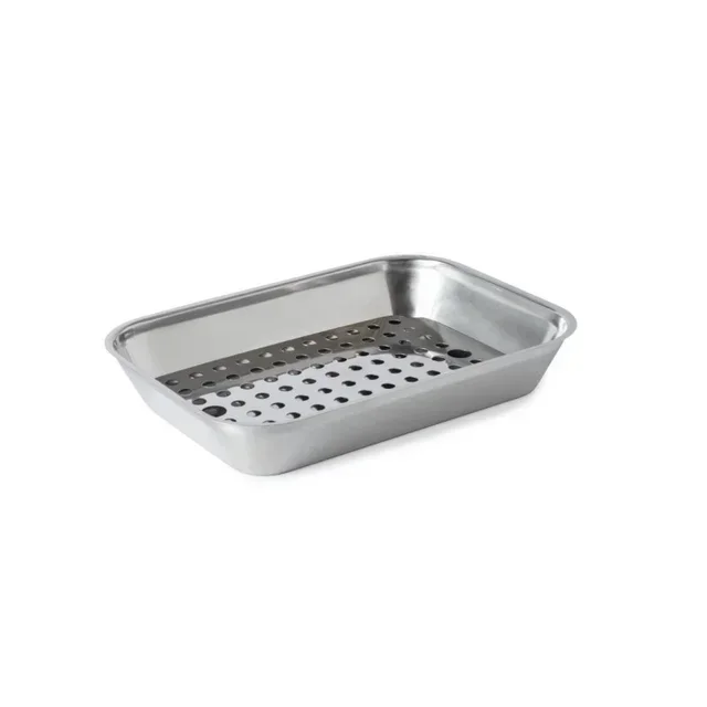 Stainless Steel Food Pan 320x230x55mm - Rectangular Container for Meat and Food Preparation