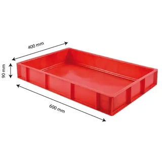Bac de rangement 15L rouge 600x400 mm pour patons et laine