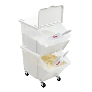 Set mit 2 Lebensmittel-Aufbewahrungsbehältern 30 Liter mit Deckel