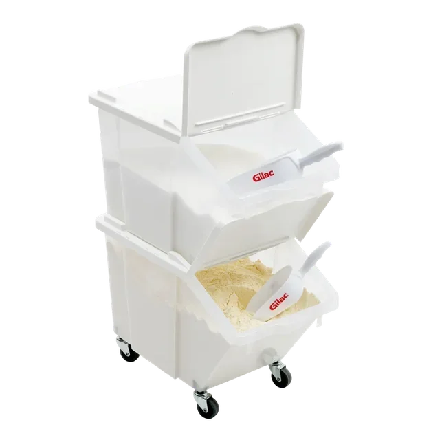 Set mit 2 Lebensmittel-Aufbewahrungsbehältern 30 Liter mit Deckel