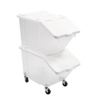 Set mit 2 Lebensmittel-Aufbewahrungsbehältern 30 Liter mit Deckel