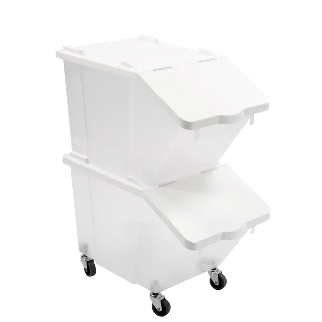 Set mit 2 Lebensmittel-Aufbewahrungsbehältern 30 Liter mit Deckel