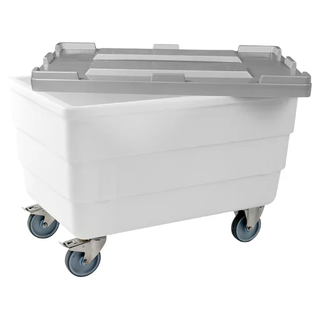 310 Liter Selbsttragender Aufbewahrungsbehälter mit Rädern Edelstahl