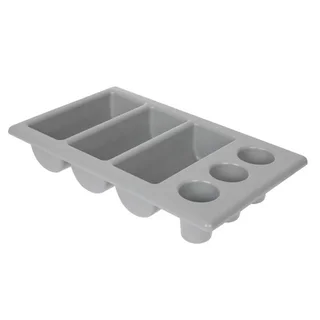 Cutlery Bin Grey 6 Compartments GN 1/1 325x530 mm