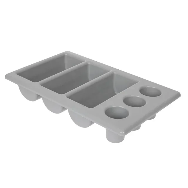 Cutlery Bin Grey 6 Compartments GN 1/1 325x530 mm