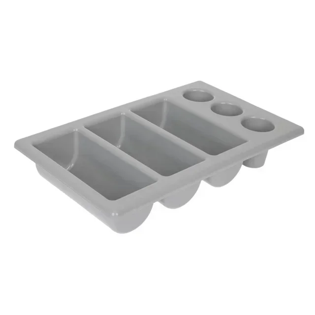 Cutlery Bin Grey 6 Compartments GN 1/1 325x530 mm