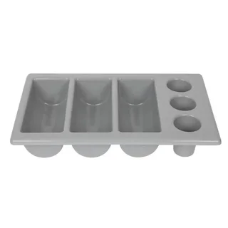Cutlery Bin Grey 6 Compartments GN 1/1 325x530 mm