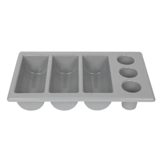 Cutlery Bin Grey 6 Compartments GN 1/1 325x530 mm