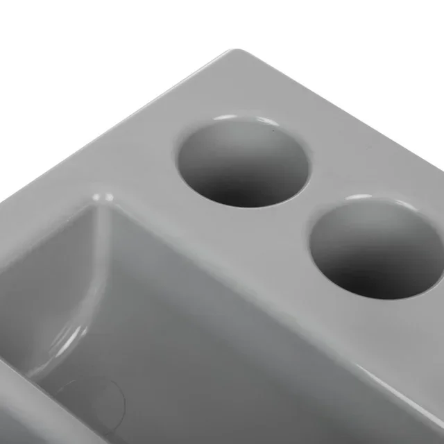 Cutlery Bin Grey 6 Compartments GN 1/1 325x530 mm