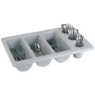 Cutlery Bin Grey 6 Compartments GN 1/1 325x530 mm