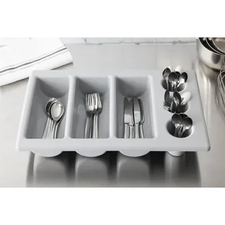 Cutlery Bin Grey 6 Compartments GN 1/1 325x530 mm